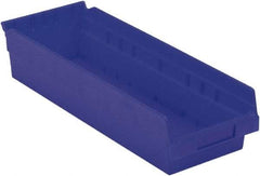 LEWISBins+ - 17-7/8" Deep, Blue Hopper Shelf Bin - 4" High x 6-5/8" Wide x 17-7/8" Long - Top Tool & Supply