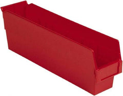 LEWISBins+ - 17-7/8" Deep, Red Hopper Shelf Bin - 6" High x 4-1/8" Wide x 17-7/8" Long - Top Tool & Supply