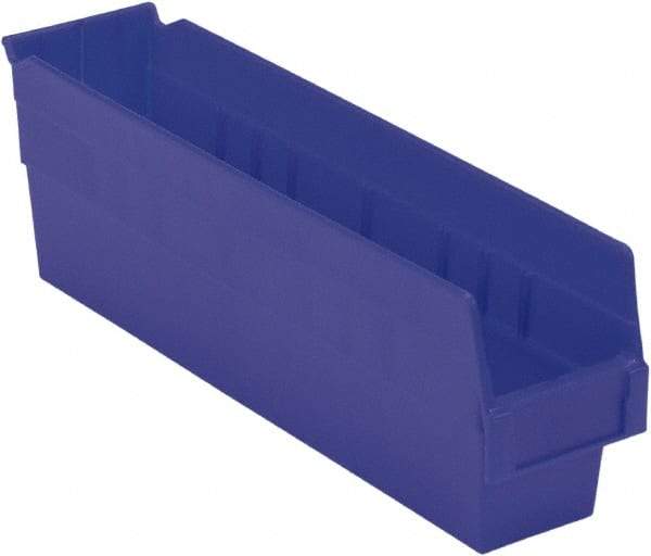 LEWISBins+ - 17-7/8" Deep, Blue Hopper Shelf Bin - 6" High x 4-1/8" Wide x 17-7/8" Long - Top Tool & Supply