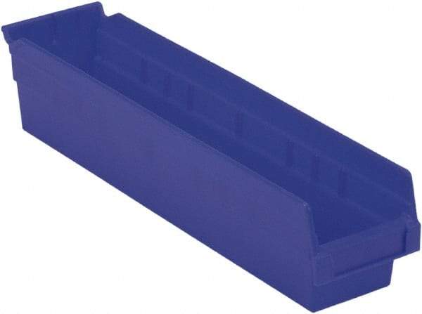 LEWISBins+ - 17-7/8" Deep, Blue Hopper Shelf Bin - 4" High x 4-1/8" Wide x 17-7/8" Long - Top Tool & Supply