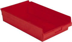 LEWISBins+ - 17-7/8" Deep, Red Hopper Shelf Bin - 4" High x 11-1/8" Wide x 17-7/8" Long - Top Tool & Supply