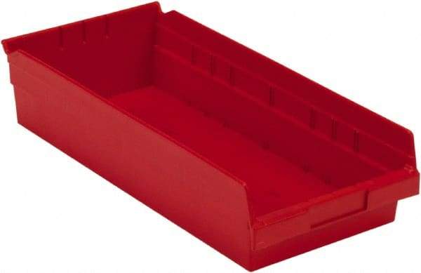 LEWISBins+ - 17-7/8" Deep, Red Hopper Shelf Bin - 4" High x 8-3/8" Wide x 17-7/8" Long - Top Tool & Supply