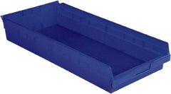 LEWISBins+ - 23-5/8" Deep, Blue Hopper Shelf Bin - 4" High x 11-1/8" Wide x 23-5/8" Long - Top Tool & Supply