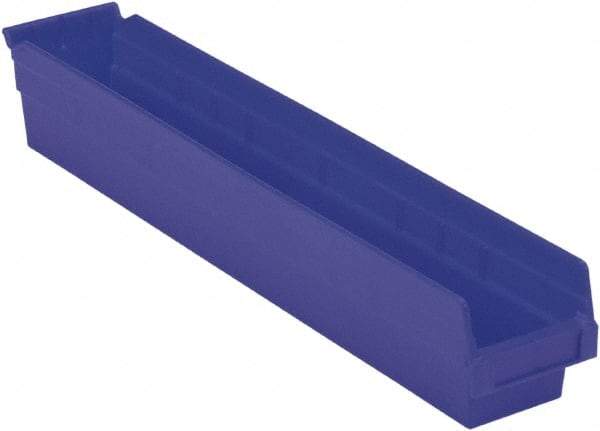 LEWISBins+ - 23-5/8" Deep, Blue Hopper Shelf Bin - 4" High x 4-1/8" Wide x 23-5/8" Long - Top Tool & Supply