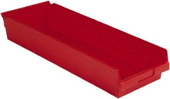 LEWISBins+ - 23-5/8" Deep, Red Hopper Shelf Bin - 4" High x 8-3/8" Wide x 23-5/8" Long - Top Tool & Supply