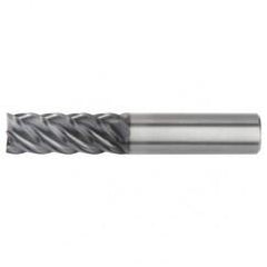 3/8x3/8x7/8x2-1/2 5FL Square Carbide End Mill-Round Shank-AlTiN - Top Tool & Supply