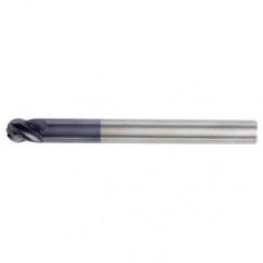 1/4x1/4x3/8x4 Ball Nose 4FL Carbide End Mill-Round Shank-TiAlN - Top Tool & Supply