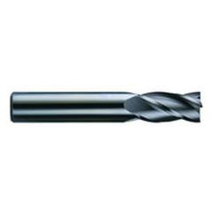 3/8 Dia. x 2-1/2 Overall Length 4-Flute Square End Solid Carbide SE End Mill-Round Shank-Center Cut-Uncoated - Top Tool & Supply