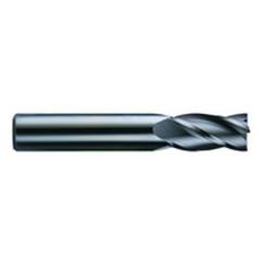 3/8 Dia. x 2-1/2 Overall Length 4-Flute Square End Solid Carbide SE End Mill-Round Shank-Center Cut-TiN - Top Tool & Supply