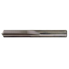 ‎#32 Dia. × 0.116″ Shank × 7/8″ Flute Length × 1-7/8″ OAL, Stub, 140°, Bright, 2xD Flute, Round Solid Carbide Drill - Exact Industrial Supply