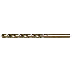 11/32 RHS / RHC HSS-CO 8% (M42) 135 Degree Split Point Cobalt Heavy Duty Jobber Length Drill - Straw / Gold Oxide - Exact Industrial Supply