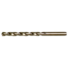 #40 RHS / RHC HSS-CO 8% (M42) 135 Degree Split Point NAS907 Type J Cobalt Heavy Duty Jobber Drill - Straw / Gold Oxide - Exact Industrial Supply