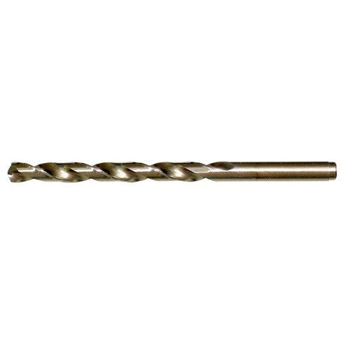 O RHS / RHC HSS-CO 8% (M42) 135 Degree Split Point NAS907 Type J Cobalt Heavy Duty Jobber Drill - Straw / Gold Oxide - Exact Industrial Supply