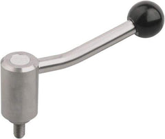 KIPP - 1/2-13, Stainless Steel Threaded Stud Adjustable Clamping Handle - 100mm OAL, 58.5mm High - Top Tool & Supply