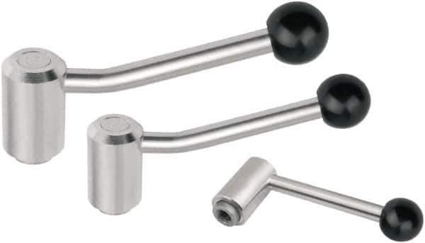 KIPP - 1/2-13, Stainless Steel Threaded Hole Adjustable Clamping Handle - 145mm OAL, 81mm High - Top Tool & Supply