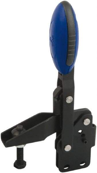 KIPP - Vertical Handle, Manual Hold Down Toggle Clamp - U-Bar, Straight Base, Nitride/Oxide Finish, Steel - Top Tool & Supply