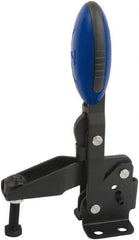 KIPP - Vertical Handle, Manual Hold Down Toggle Clamp - U-Bar, Flanged Base, Nitride/Oxide Finish, Steel - Top Tool & Supply