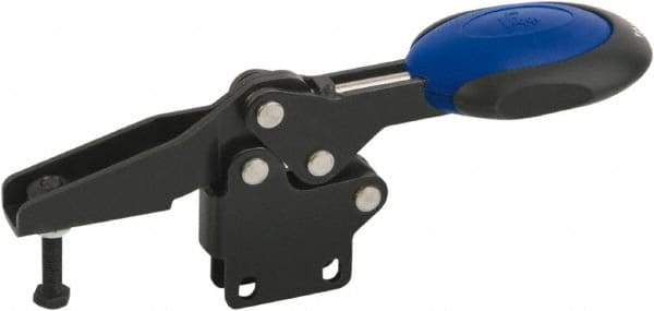 KIPP - Horizontal Handle, Manual Hold Down Toggle Clamp - U-Bar, Straight Base, Nitride/Oxide Finish, Steel - Top Tool & Supply