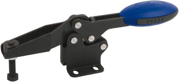 KIPP - Horizontal Handle, Manual Hold Down Toggle Clamp - U-Bar, Flanged Base, Nitride/Oxide Finish, Steel - Top Tool & Supply