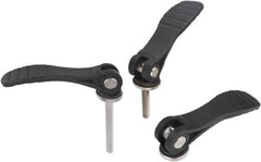 KIPP - M10, Fiberglass Reinforced Plastic Threaded Stud Adjustable Clamping Handle - 110mm OAL, 27.7mm High - Top Tool & Supply