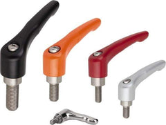 KIPP - #10-32, Zinc Threaded Stud Adjustable Clamping Handle - 47mm OAL, 34mm High - Top Tool & Supply