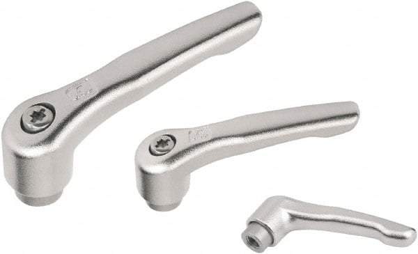 KIPP - M4, Stainless Steel Threaded Hole Adjustable Clamping Handle - 47mm OAL, 34mm High - Top Tool & Supply