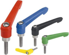 KIPP - 3/8-16, Fiberglass Reinforced Plastic Threaded Stud Adjustable Clamping Handle - 75mm OAL, 45.5mm High - Top Tool & Supply