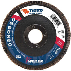 ‎4-1/2″ Saber Tooth Ceramic Abrasive Flap Disc, Angled, Phenolic Backing, 60C, 7/8″ Arbor Hole - Top Tool & Supply