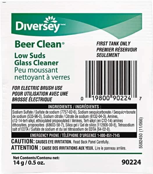 Diversey - 0.50 oz Packet Unscented Glass Cleaner - Use on Beverage Glass - Top Tool & Supply