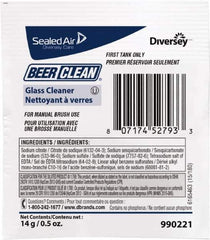 Diversey - 0.50 oz Packet Unscented Glass Cleaner - Use on Beverage Glass - Top Tool & Supply