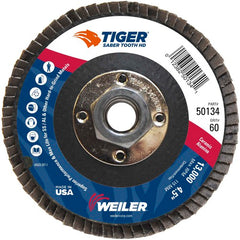 ‎4-1/2 Saber Tooth High Density Ceramic Abrasive, 60C, 5/8″-11 UNC Nut - Top Tool & Supply