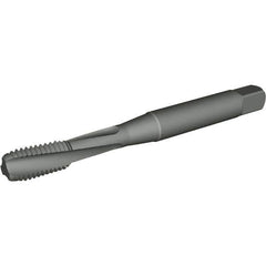 Kennametal - 1/4-28 UNF 3 Flute 3B Modified Bottoming Spiral Flute Tap - Powdered Metal, Nitride Finish, 63.5mm OAL, Right Hand Flute, Right Hand Thread, H3, Series T662 - Top Tool & Supply