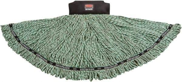 Rubbermaid - 2-1/2" Black Head Band, Medium Blended Fiber Loop End Mop Head - 4 Ply, Clamp Jaw & Side Loading Connection - Top Tool & Supply