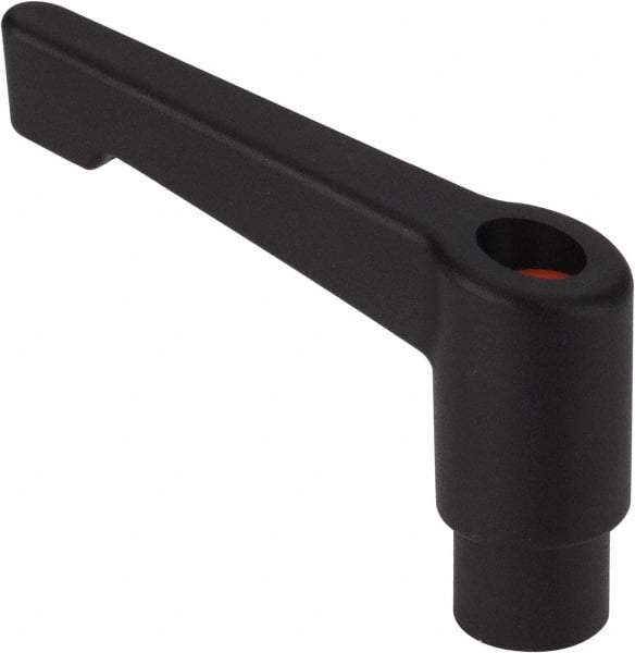 Morton Machine Works - 1/4-20, 0.59" Hub Diam, Glass Fiber Reinforced Plastic A-Tapped Adjustable Clamping Handle - 2.56" OAL, 1.97" High, 0.47" Hole Depth - Top Tool & Supply