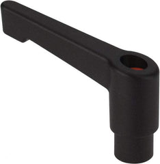 Morton Machine Works - 1/4-20, 0.59" Hub Diam, Glass Fiber Reinforced Plastic A-Tapped Adjustable Clamping Handle - 2.56" OAL, 1.97" High, 0.47" Hole Depth - Top Tool & Supply