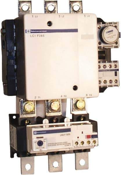 Schneider Electric - 3 Pole, 120 Coil VAC, 265 Amp at 440 VAC, Nonreversible IEC Contactor - Bureau Veritas, CCC, CSA, DNV, EN/IEC 60947-1, EN/IEC 60947-4-1, GL, JEM 1038, LROS, RINA, RMRoS, RoHS Compliant, UL Listed - Top Tool & Supply