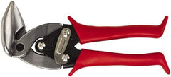 Midwest Snips - 1-1/4" Length of Cut, Left Pattern Upright Aviation Snip - 8" OAL, 24 AWG Steel Capacity - Top Tool & Supply