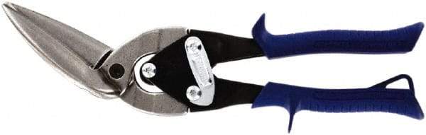 Midwest Snips - 2-3/8" Length of Cut, Straight Pattern Offset Aviation Snip - 10-1/2" OAL, 20 AWG Steel Capacity - Top Tool & Supply