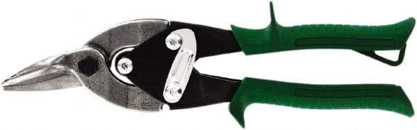 Midwest Snips - 1-1/4" Length of Cut, Right Pattern Aviation Snip - 10" OAL, 18 AWG Steel Capacity - Top Tool & Supply