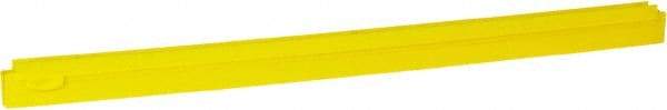 Vikan - 27.6" Polypropylene Blade Squeegee Refill - Threaded End, Double Edge, Yellow, Polypropylene Holder, Use with 77156 - Top Tool & Supply