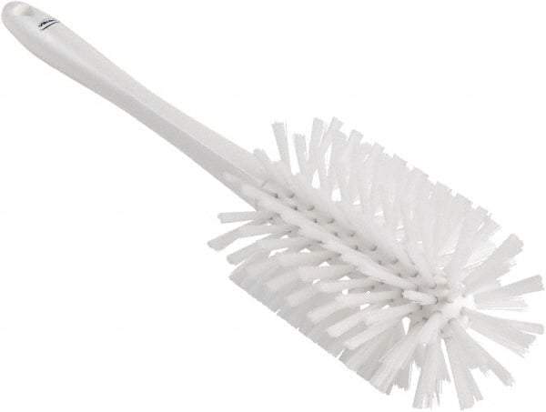 Vikan - 3-1/2" Diam Polyester Bottle Brush - 17" OAL, 6-1/4" Head Length, Polypropylene Handle - Top Tool & Supply