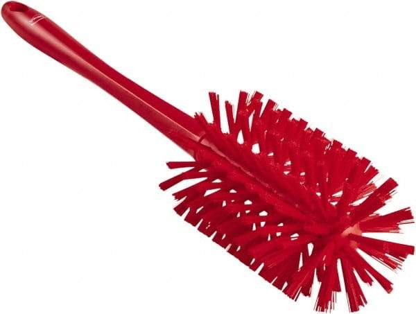 Vikan - 3-1/2" Diam Polyester Bottle Brush - 17" OAL, 6-1/4" Head Length, Polypropylene Handle - Top Tool & Supply