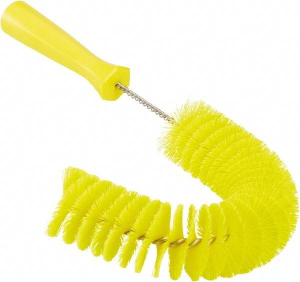 Vikan - 2-1/4" Diam Polyester Hook Brush - 15-1/2" OAL, 6-1/2" Head Length, Polypropylene Handle - Top Tool & Supply