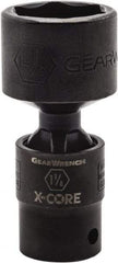 GearWrench - 1/2" Drive 1" Standard Universal Impact Socket - 6 Points, 3-14/67" OAL - Top Tool & Supply