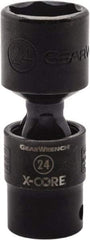 GearWrench - 1/2" Drive 18mm Standard Universal Impact Socket - 6 Points, 3-3/32" OAL - Top Tool & Supply