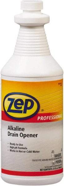 ZEP Commercial - 1 Qt Liquid Drain Cleaner - Unscented, Bottle - Top Tool & Supply