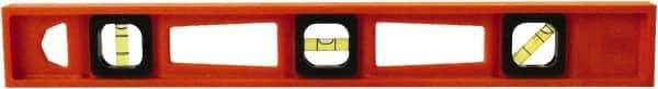 Johnson Level & Tool - 18" Long 3 Vial I-Beam Level - Structo-Cast, Orange - Top Tool & Supply