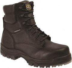 OLIVER - Men's Size 10 Wide Width Composite Work Boot - Black, Leather Upper, Rubber Outsole, 6" High, Lace-Up - Top Tool & Supply