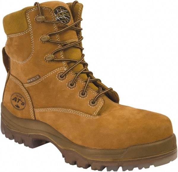 OLIVER - Men's Size 14 Wide Width Composite Work Boot - Wheat, Leather Upper, Rubber Outsole, 6" High, Lace-Up - Top Tool & Supply