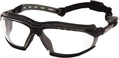 PYRAMEX - Clear Lenses, Framed Safety Glasses - Anti-Fog, Size Universal, Wrap Around - Top Tool & Supply